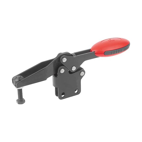 Horizontal Toggle Clamps with straight foot and adj. spindle